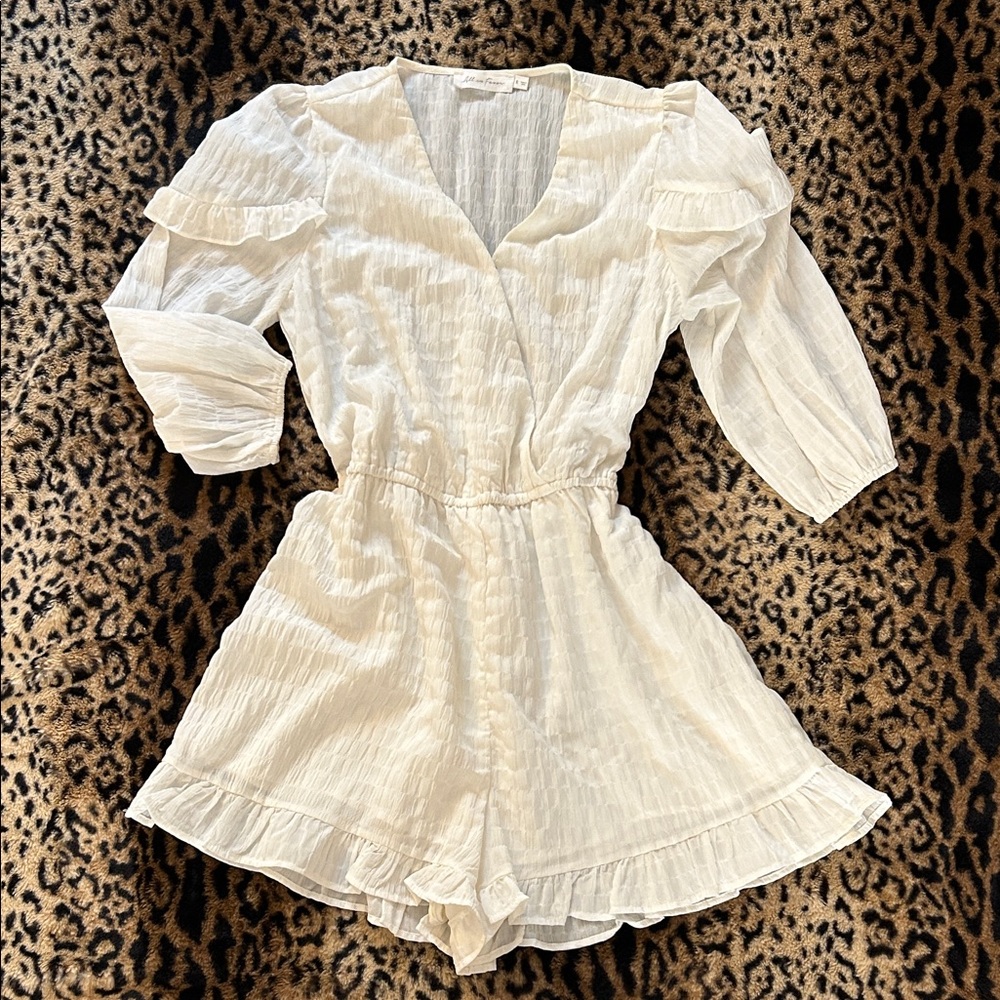 Costal Cowgirl All in Favor White Romper